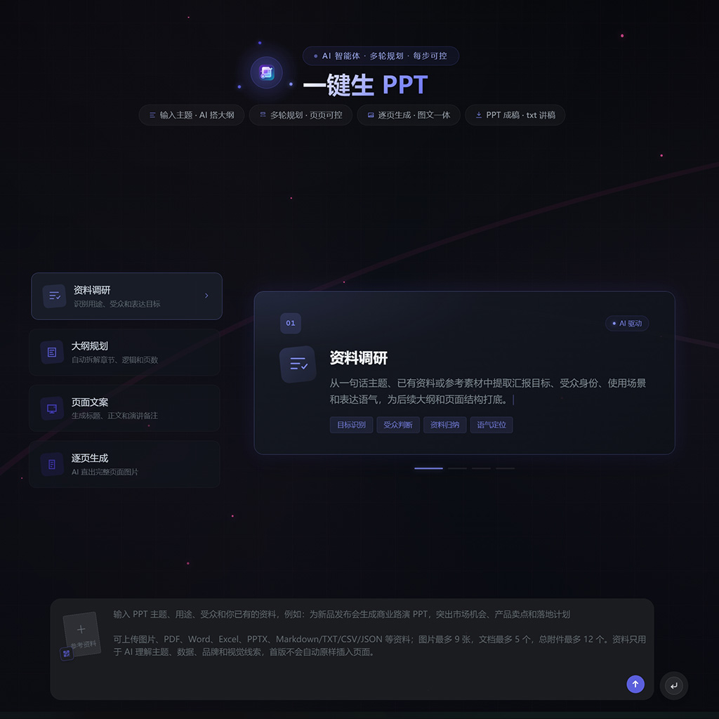 一键智能生成PPT演示方案案例